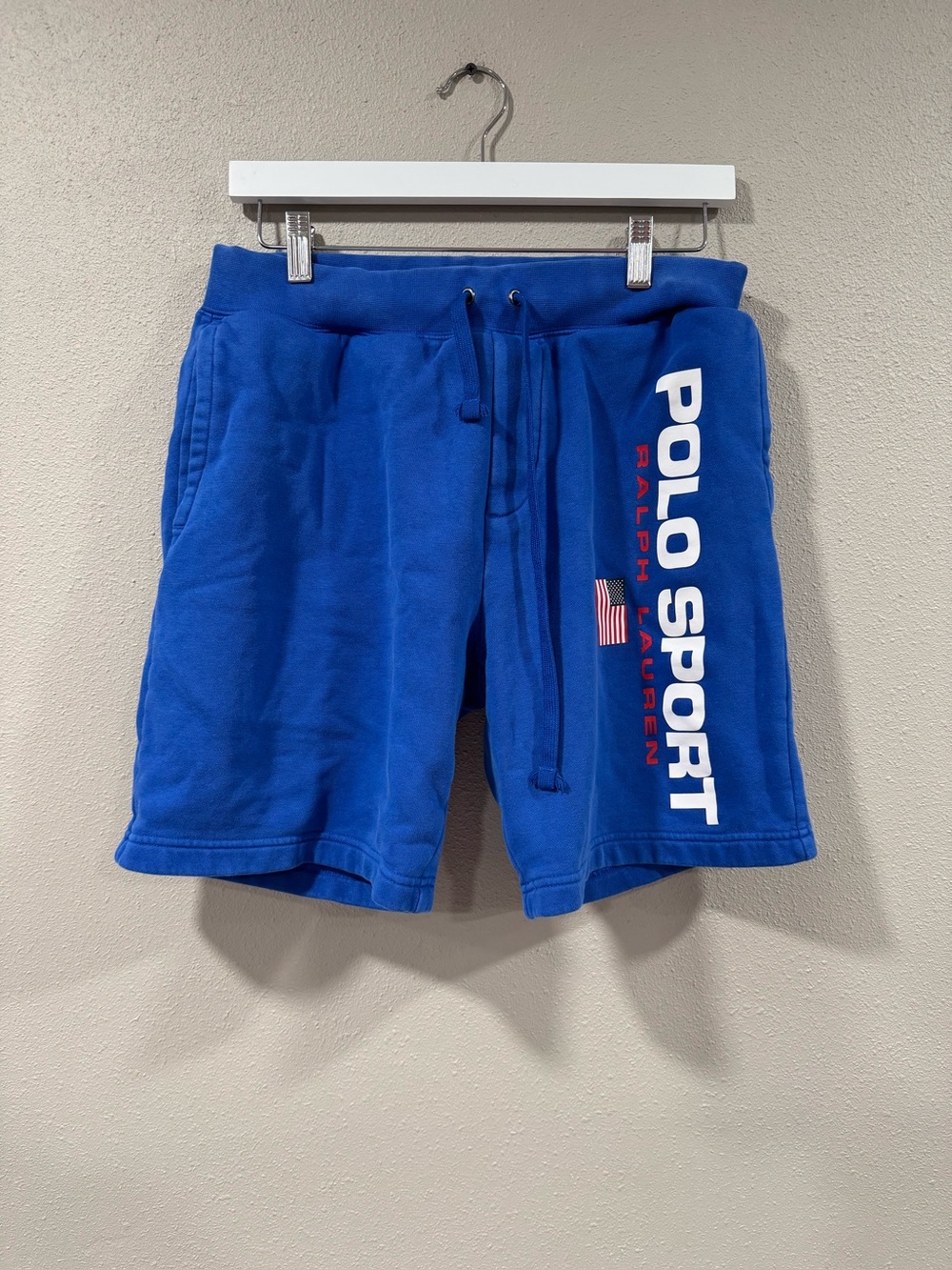 Ralph Lauren Polo Sport Royal Blue Logo Sweat Shorts - Picture 2 of 5